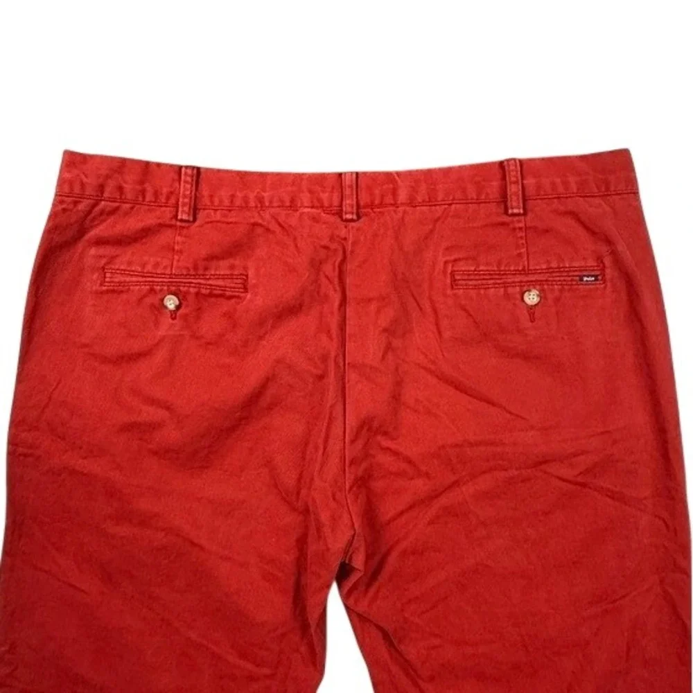Polo Ralph Lauren Slim Fit Red Chino Pants Cotton Twill Trousers Mens 40x32